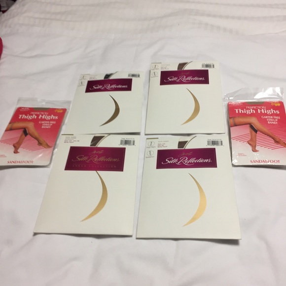 Hanes Accessories - 4 Hanes and 2 Perfection Thigh Highs Bundle of 6